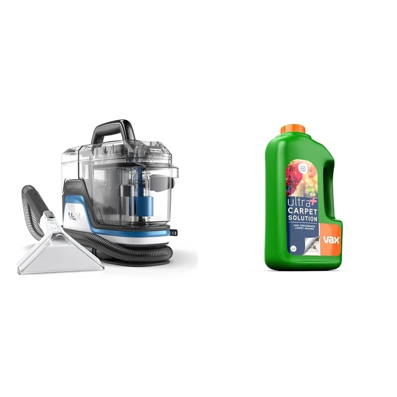 Vax SpotWash Home Duo Spot Cleaner | Remove spills, stains and pet messes | Extra-wide Cleaning Tool | Perfect for Home and Car - CDSW-MPXP & 1-9-137771 Ultra Plus Carpet Cleaning Solution, 1.5L