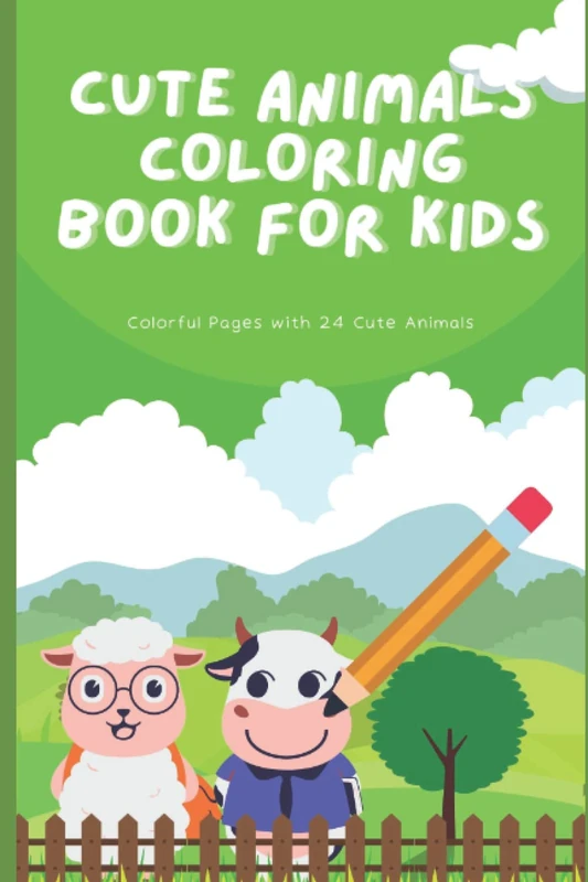 Cute Animals Coloring Drawing Book for Kids - Animal Art Book