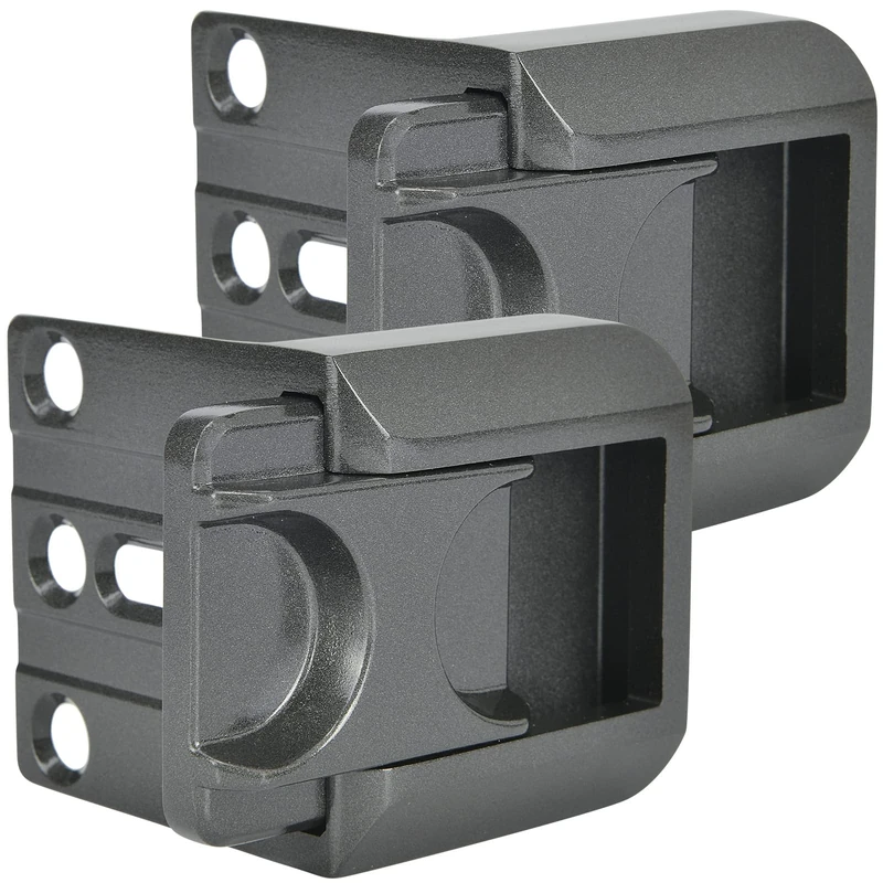 CZU Door Lock for Home Safety, Door Latch Upgraded Version (2-Pack), Easy Use Door Lock Latch for Inward Swinging Door - Steel Gray