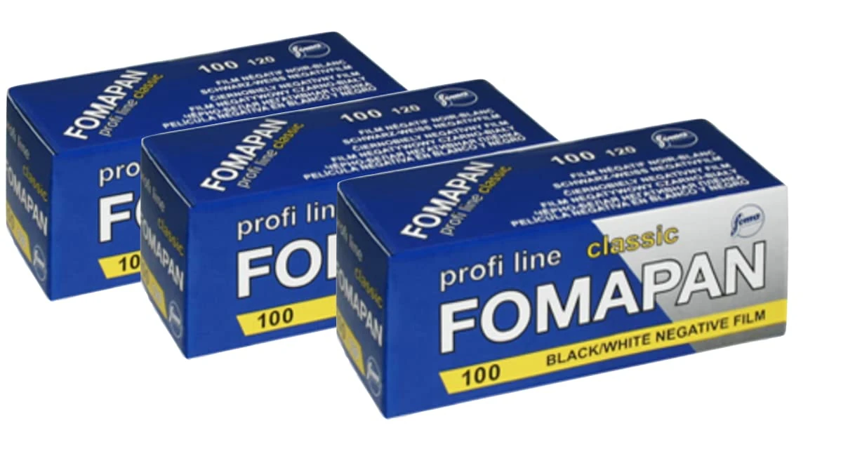 Pack of 3 FOMAPAN CLASSIC 100 ASA Rollfim/medium format /120 Black + White