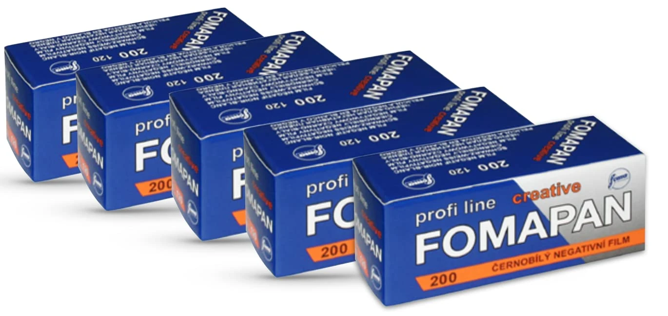 Pack of 5 FOMAPAN Creativ 200 ASA Rollfim/medium format /120 Black + White