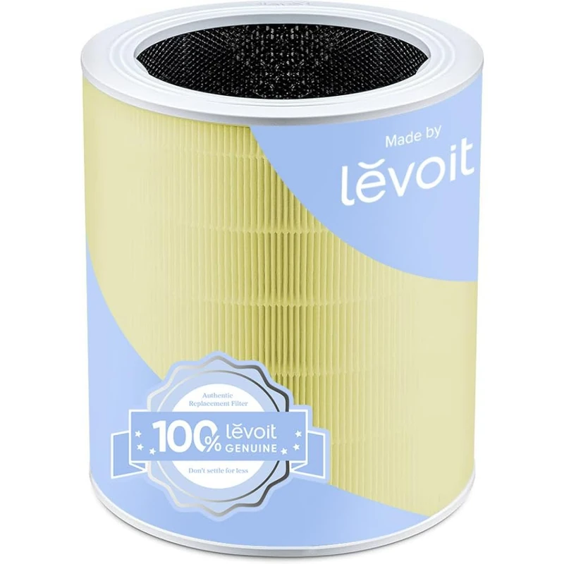 LEVOIT Genuine Core 600S- Pet Allergy Replacement Filter, Supports HEPA Sleep Mode, High-Efficiency Activated Carbon for Pollen, Allergen, Odor, Core 600S-RF-PA, Yellow, 1 Pack