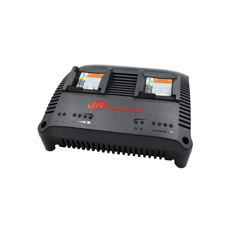 Ingersoll Rand BC1221-EU IQv Lithium-Ion DualBay Charger, 12/20V, 220V AC, Includes EU & UK Plugs, Fast & Efficient Charging for Maximum Productivity