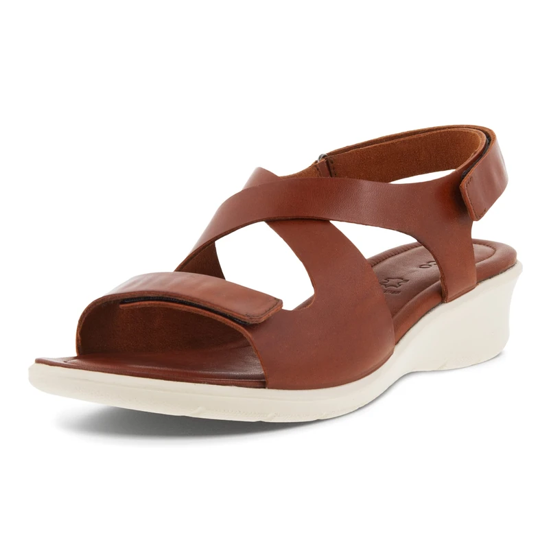 ECCO Women's Felicia Sandal Heeled San, Cognac, 6.5 UK