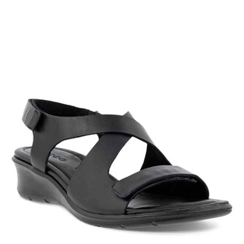 ECCO Women's Felicia Sandal Heeled San, Black, 8 UK