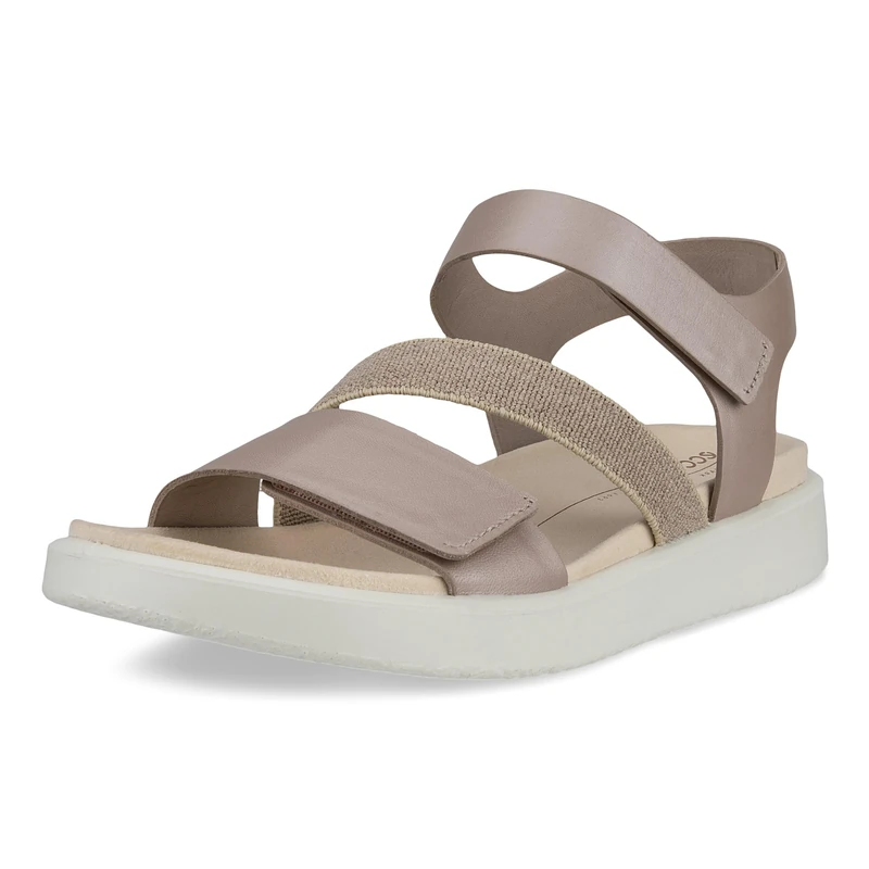 ECCO Women's Gruuv M Marine Sandal - Grey Rose Metallic 7.5 UK