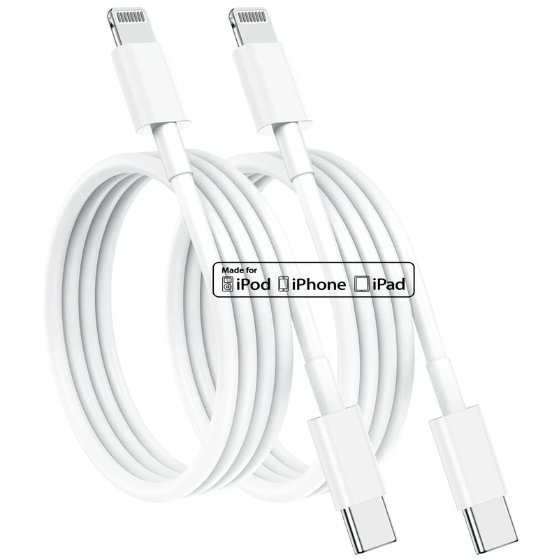 Susnwere USB C to Lightning Cable (2pack 1m), MFi Certified iPhone Fast Charger Cables 1m, Power Delivery Original Type C Charging Cord for Apple iPhone 14/13/12/11 Pro/11/XS MAX/XR/8,iPad (White)