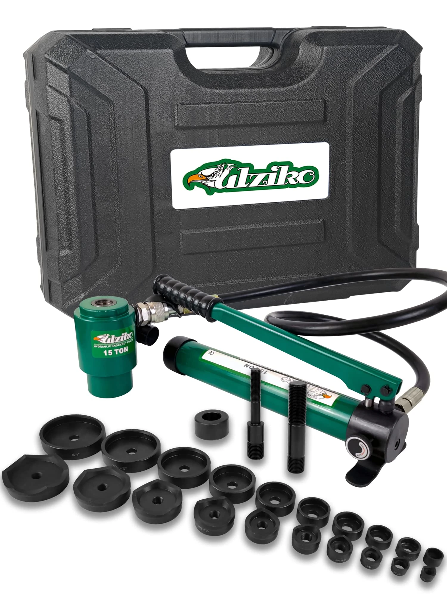 UTZIKO Hydraulic Knockout Punch Electrical Conduit Hole Cutter Set KO Tool Kit 1/2 to 4 inch