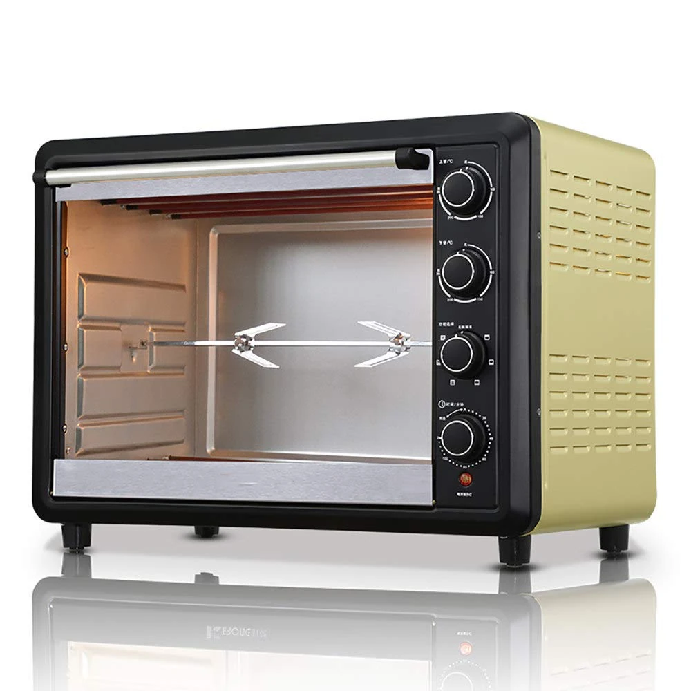 MXXHFC Pizza Oven, 60L Mini Oven Luxurious Knobs, Easy To Operate, Independent Temperature Control Of Upper And Lower Pipes Is A Good Helper For Your Kitchen Save Time And Effort