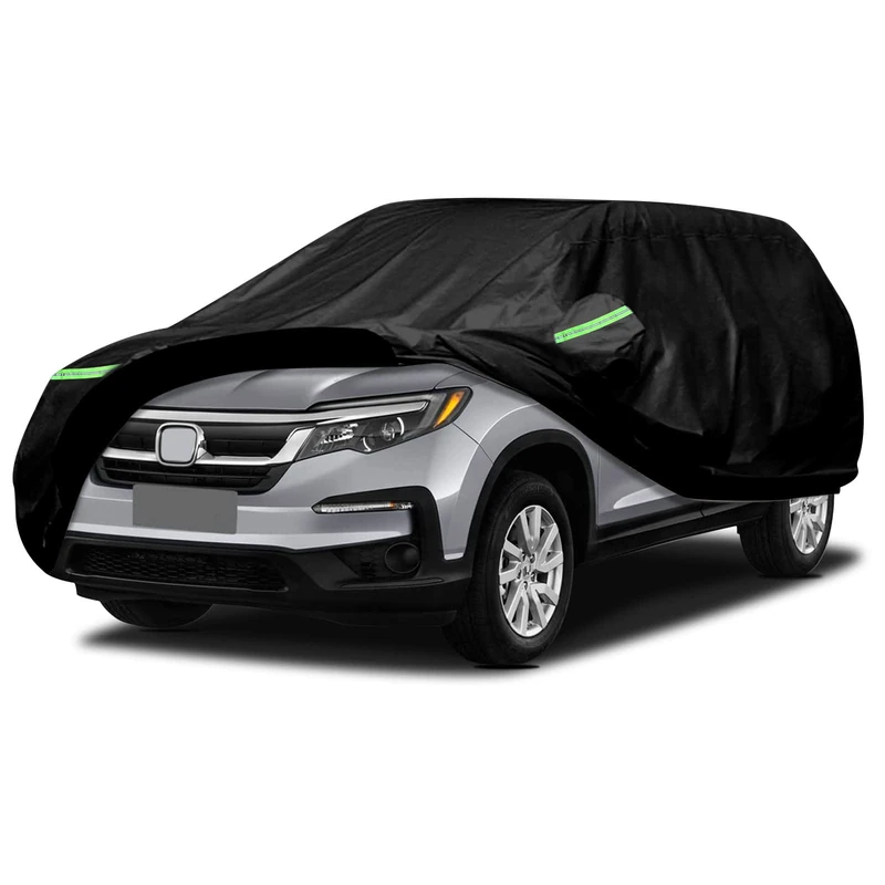 Car Cover Compatible with Honda Pilot 2009-2020 2021 2022, 6 Layer Heavy Duty Waterproof Dustproof Black Car Cover