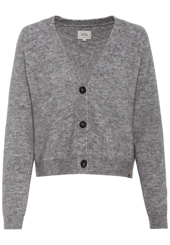 Camel Active Womenswear Women's 309556/8k61 Cardigan Sweater, Flannel Melange, XS