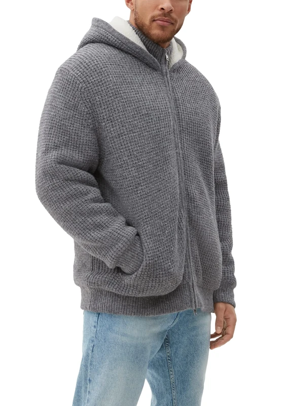 s.Oliver Big Size Men's 2124701 Sweater, Gray, 4XL