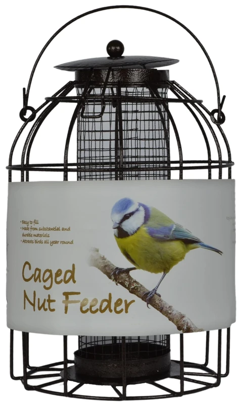 Green Jem Dome Caged Peanut Wild Bird Feeder, Designed To Deter Squirrels And Also Larger Garden Birds Such As Pigeons And Doves.