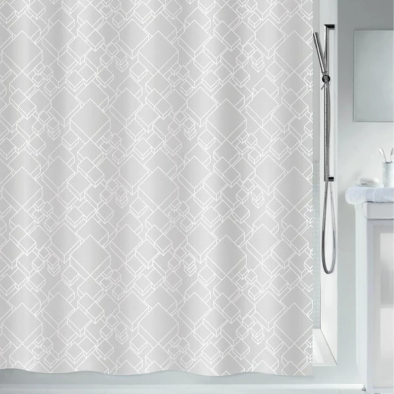 Spirella Peer Polyester Shower Curtain 240 x 180 cm White