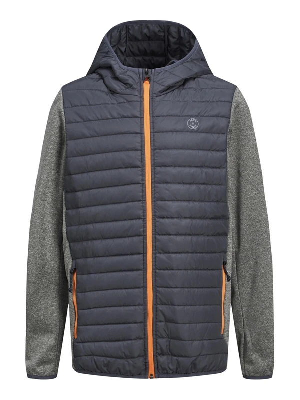 JACK&JONES JUNIOR Boy's JJEMULTI Quilted Jacket NOOS JNR, Grey Melange/Detail:Set-in Sleeves, 140