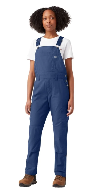 Dickies Women's Rinsed Utility Bib Overalls Women s Dungarees, Indigo Rinse, L UK