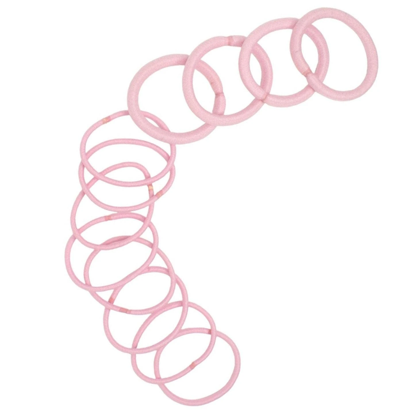 Topkids Accessories Mini Tiny Hair Ties for Adults and Kids, Small Hair Bands, Ponytail Holders, Kids Hair Bobbles, Small Hair Elastics, Girls Hair Accessories (12pcs Baby Pink Thin & Thick)