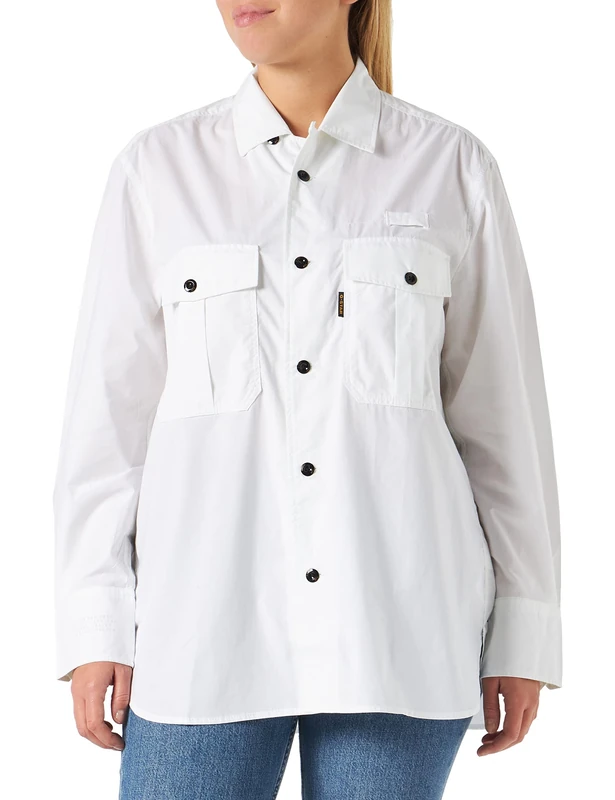 G-Star Women's Officer Boyfriend Shirt, White (white D21887-4481-110), M