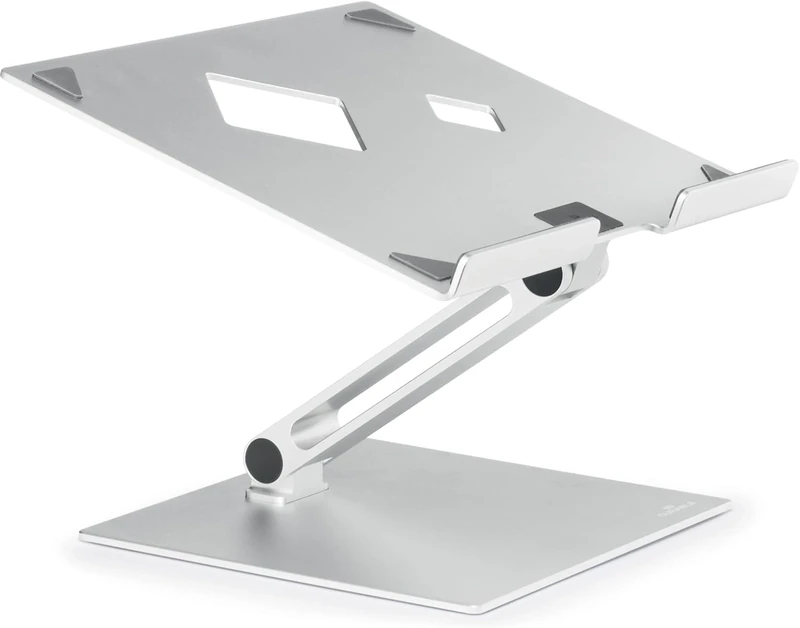 Durable Desktop Laptop Stand, Ideal for Laptop/NoteBooks, Freely Adjustable Height and Angle, Foldable and Ergonomic, Silver