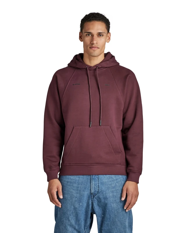 G-Star Men's Tape Raglan Loose Hoodie, Purple (vineyard wine D22325-C988-D303), XS - Image 1