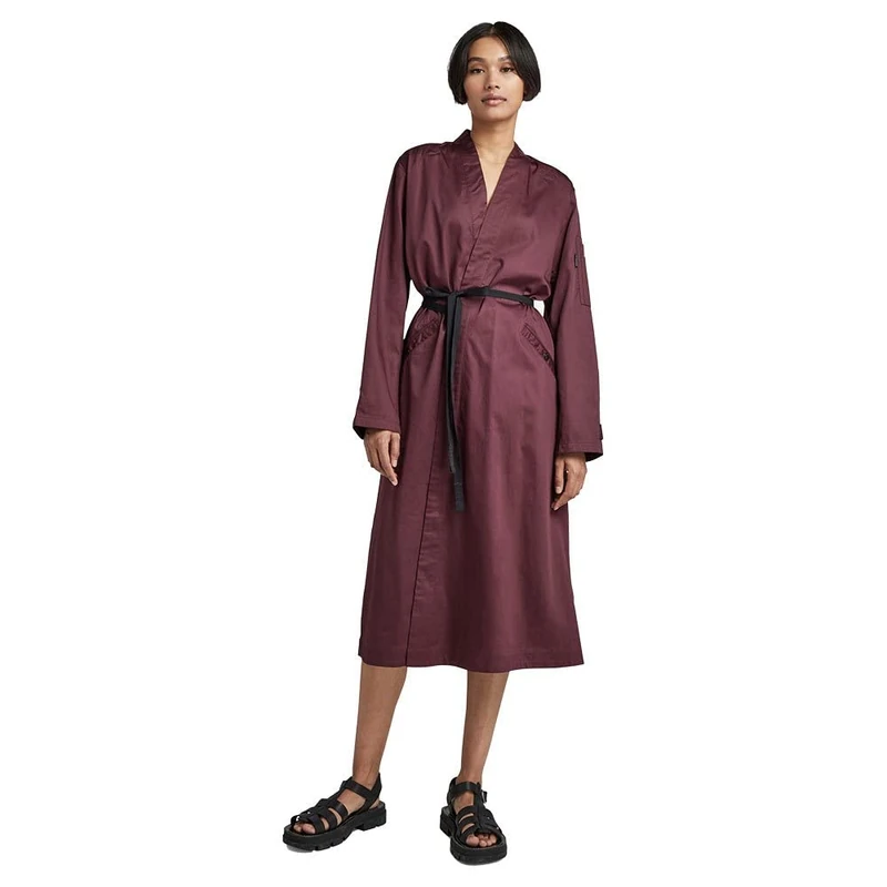 G-Star Women's Wrap Dress , Purple (vineyard wine D22159-D197-D303), S