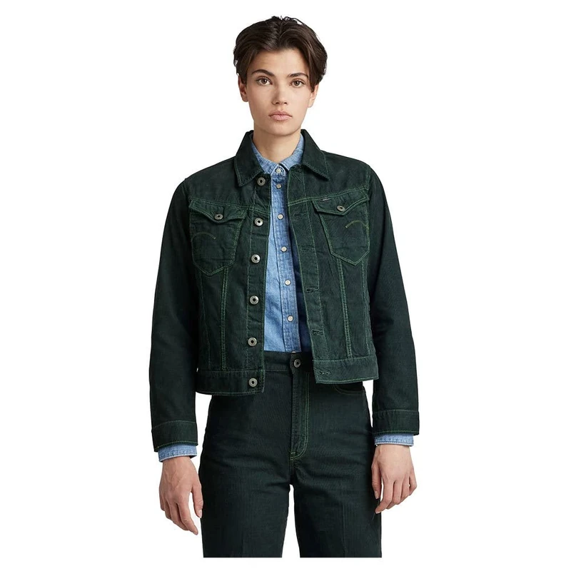 G-Star Women's Arc 3D Denim Jacket, Green (laub gd D20051-C436-D549), M