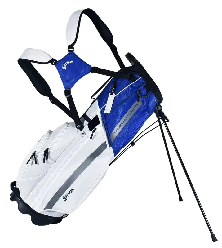 Srixon - Lifestyle Stand Golf Bag - 4 Club Divider - 4 Zipper Pockets including a Big Insulated Pocket - Top grip handle - Dual carrying straps - Rain hood included