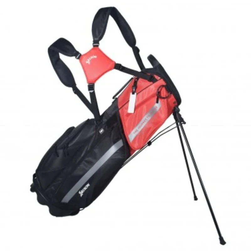 Srixon - Lifestyle Stand Golf Bag - 4 Club Divider - 4 Zipper Pockets including a Big Insulated Pocket - Top grip handle - Dual carrying straps - Rain hood included