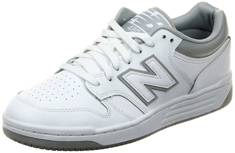New Balance Men's 480 Shoes, White/Grey Matter, 5/M