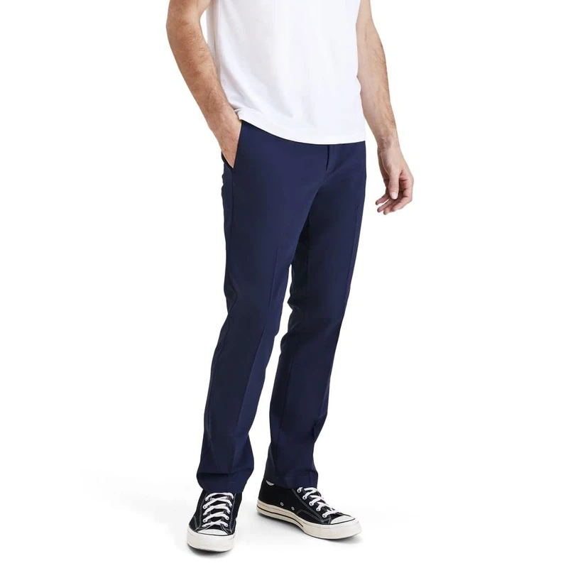Dockers Men's GO Signature Khaki Slim Bottoms, Navy Blazer, 3W 32L