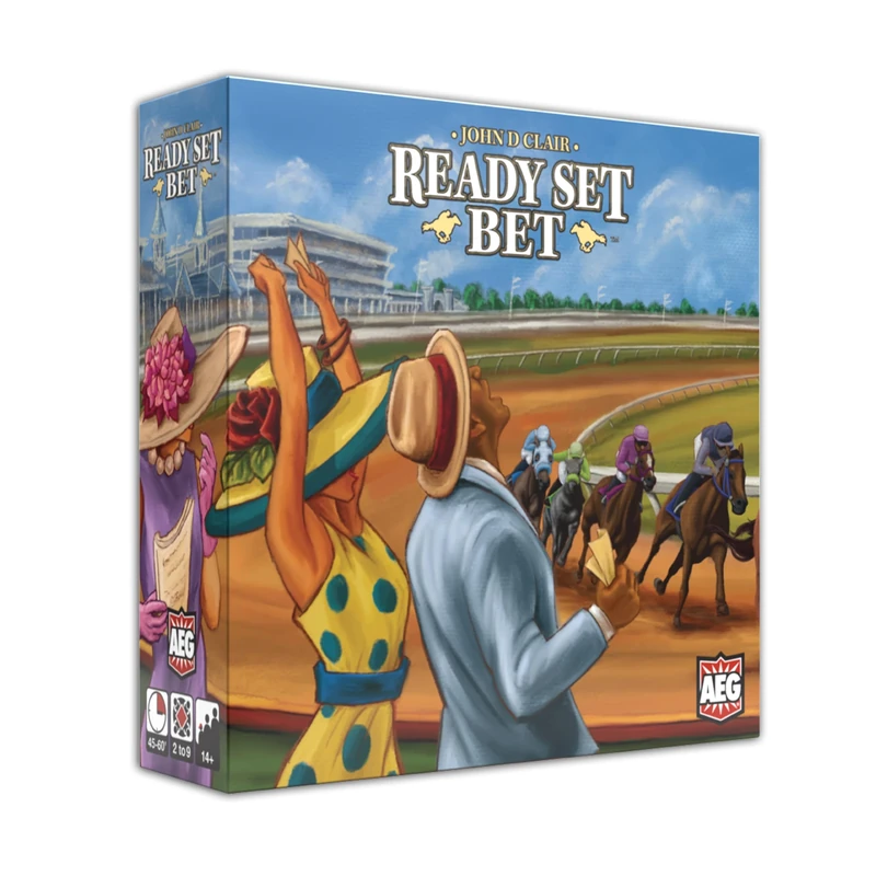 Alderac Entertainment Group | Ready Set Bet Board Game in English for All Family | Dice Rolling Party game for 2-9 Players | Horse Betting Game | Player with the Most Money Wins