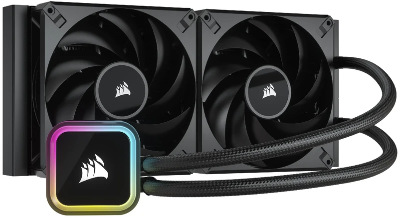 Corsair iCUE H115i RGB ELITE Liquid CPU Cooler (16 Dynamic RGB LEDs, 140 mm AF ELITE Series FDB Fans, iCUE Software Compatible - LGA 1700, 1200, 115X, 2066, and AM4 Sockets) Black, 280 mm Radiator