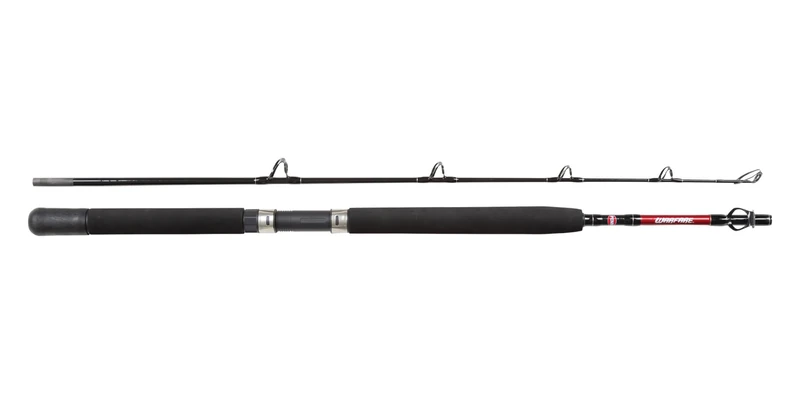 PENN Warfare Boat Rod - Heavy-Duty 2-Piece Carbon Composite Saltwater Fishing Rod - High-Density EVA Grip and SW-Proof Boat Guides - Offshore, Deep Sea and Wreck Fishing - Moderate, 1.80m