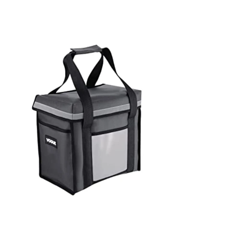 Vogue Hot Cold Food Takeaway Top Loading Thermal Insulated Folding Delivery Catering Bag | Grey | 330 x 230 x 330mm | FR227