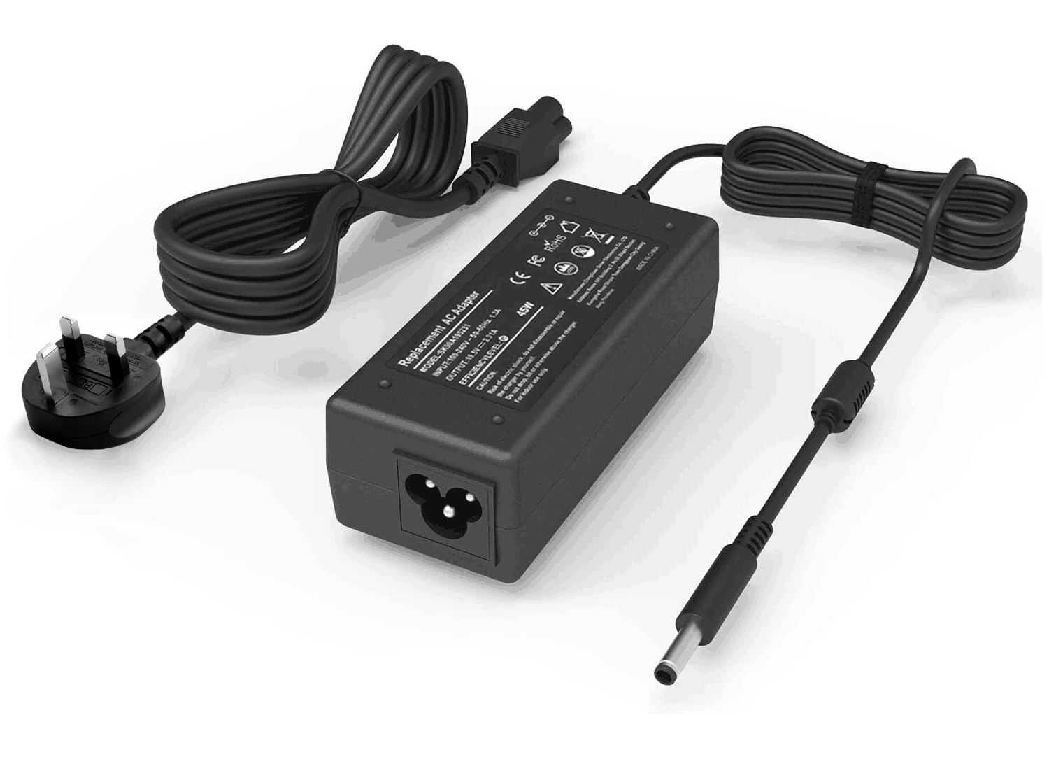 Charger for Dell inspiron Laptop Charger,65W,45W, Dell inspiron 11 13 14 15 17 3000 5000 7000 Series laptops Round Connects Chargers（ 4.5mm*3.0mm） (black1)