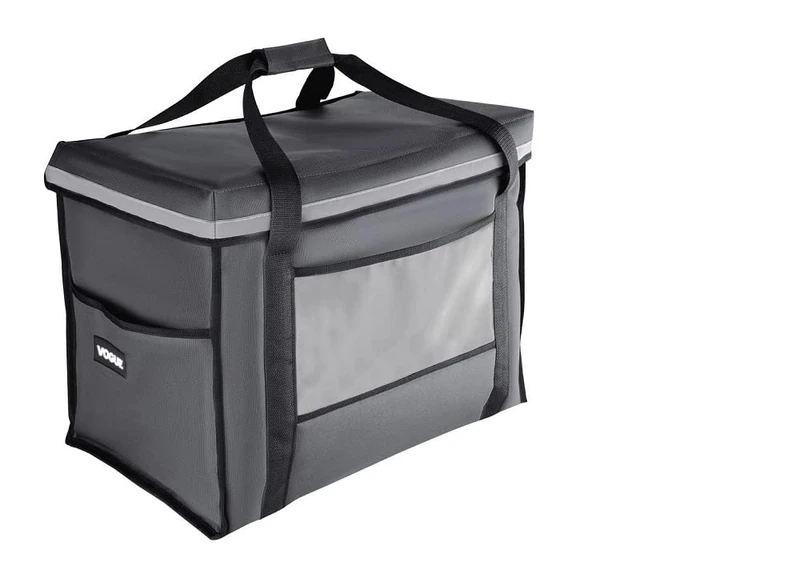 Vogue Hot Cold Food Takeaway Large Thermal Insulated Folding Delivery Catering Bag | Grey | 540 x 360 x 430mm | FR226