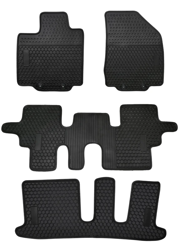 Lwope Car Floor Mats Custom Fit for Nissan Pathfinder 2013-2020/2013 Infiniti JX35/Infiniti QX60 2014-2020 Black Rubber Auto Liner Mats All Weather Protection Odorless