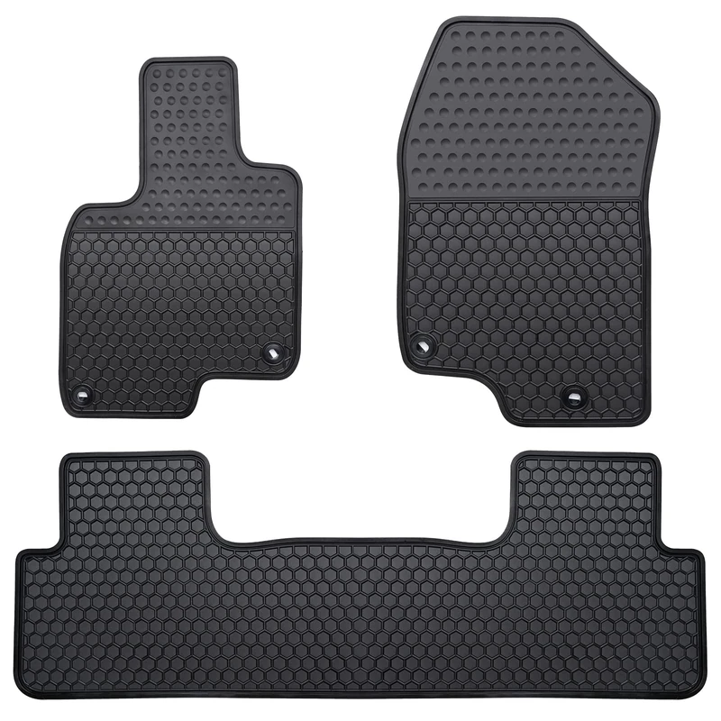 Lwope Car Floor Mats Custom Fit for Acura RDX 2019-2023 Black Rubber Auto Liner Mats All Weather Protection Heavy Duty Odorless