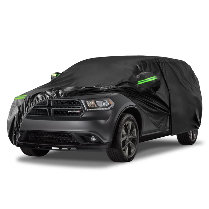 Waterproof Car Cover Replace for 2011-2023 2024 Dodge Durango, 6 Layers Custom-Fit Outdoor All Weather Full Car Covers with Zipper Door for Snow Rain Dust Hail Protection