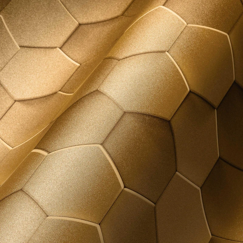 A.S. Création PintWalls 387232 Non-Woven Wallpaper with Gold Honeycomb Design 10.05 x 0.53 m Made in Germany