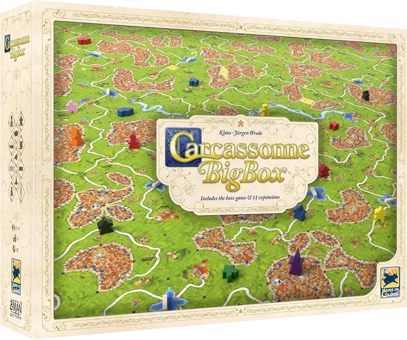 Z-Man Games Carcassonne Big Box (2022) | Board Game | Ages 7+ | 2-6 Players | 35 Minutes Playing Time, Multicoloured, (ZMGZH010)