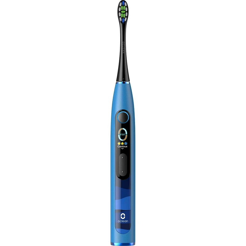 Oclean X10, Smart Sonic Electric Toothbrush, 5 Brushing Modes, 3h-Quick Charge for 60 Days, 2 Min Timer & Pressure Sensor, IPX7 – Blue