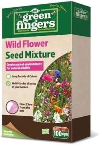 1kg Wild Flower Butterfly & Bees Attracts Bees & Butterfly No Grass Pure Wildflower Seeds Genuine UK Seed Mix, Easy to Grow