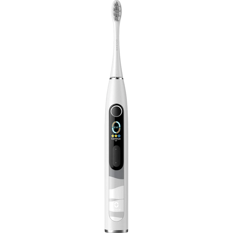 Oclean X10, Smart Sonic Electric Toothbrush, 5 Brushing Modes, 3h-Quick Charge for 60 Days, 2 Min Timer & Pressure Sensor, IPX7 – Grey