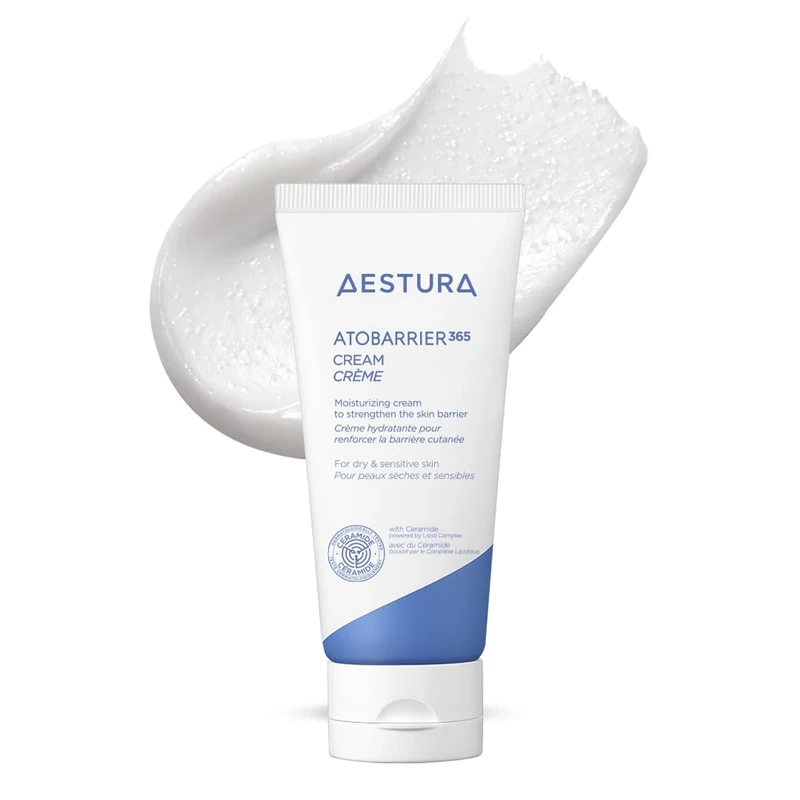 AESTURA ATOBARRIER365 CREAM with Ceramide, Korean Moisturiser, Korean Skincare, 120-Hour Hydrating Visible Capsule Moisturizer, Facial Cream for Dry & Sensitive Skin, Dermatologist Tested, 80mL