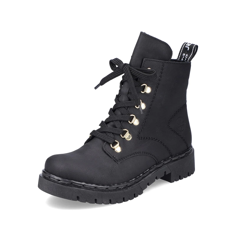 Rieker Y2422 Women's Lace-Up Ankle Boots, Black (black 01), 3.5 UK