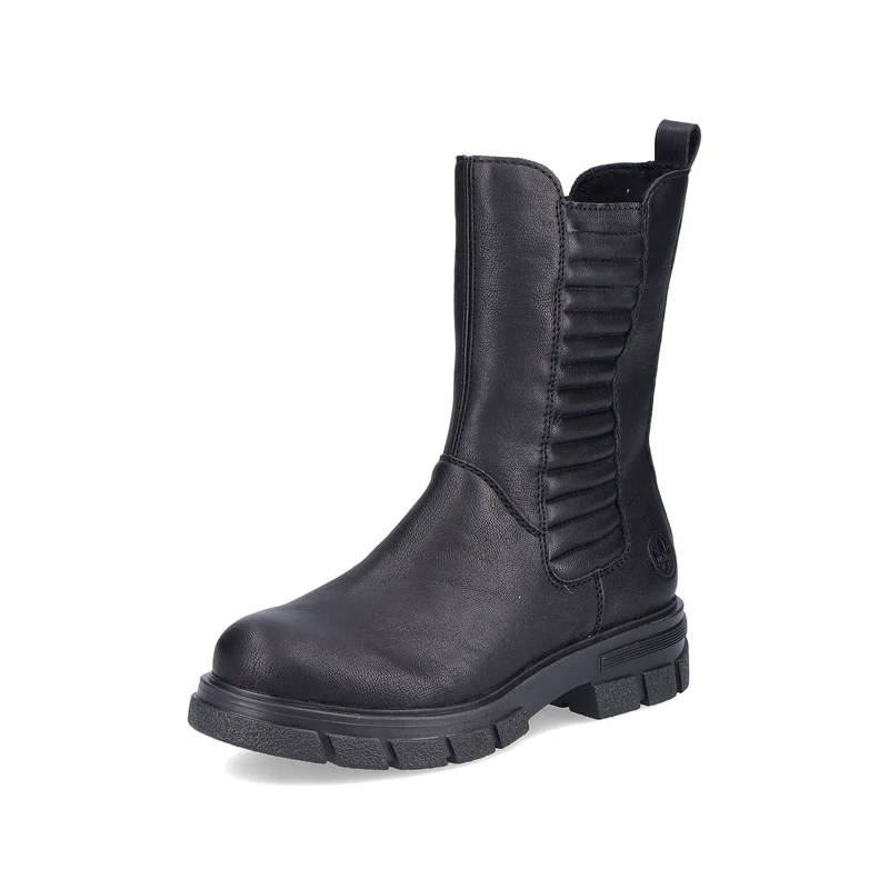 Rieker Women Ankle Boots Z9181, Ladies Bootees,Low Boots,Boot,Half Boot,Bootie,Zipper,Black (Schwarz / 00),42 EU / 8 UK