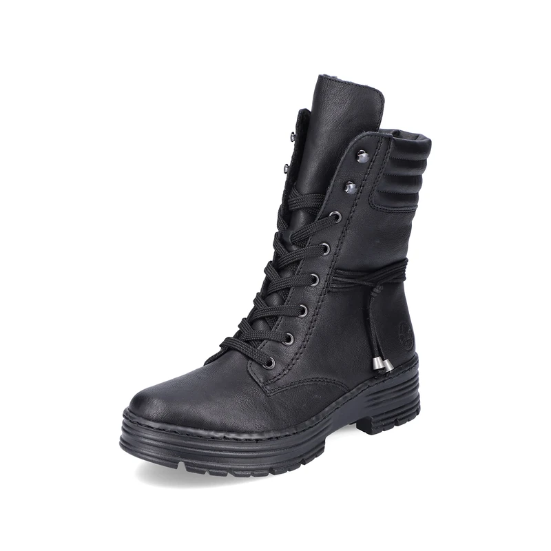 Rieker Women Ankle Boots X8521, Ladies Lace-up Ankle Boot,Removable Insole,lace-up Bootie,Transition Shoe,Boot,Black (Schwarz / 00),38 EU / 5 UK