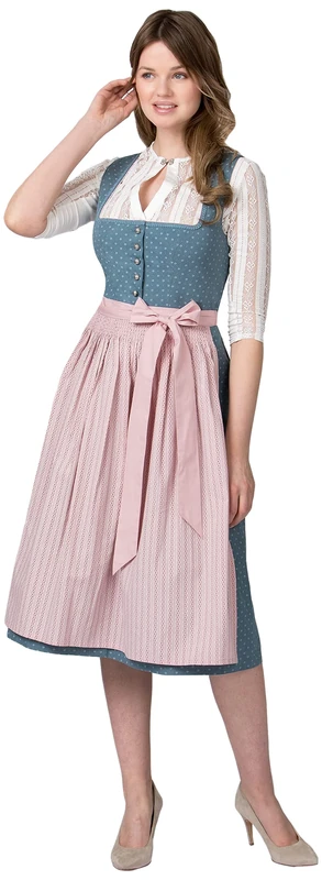 Stockerpoint Women's Dirndl Madeline Dress, Light Blue, Standard