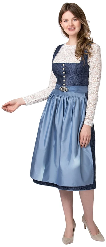 Stockerpoint Women's Dirndl Leonora Dress, Blue, 6